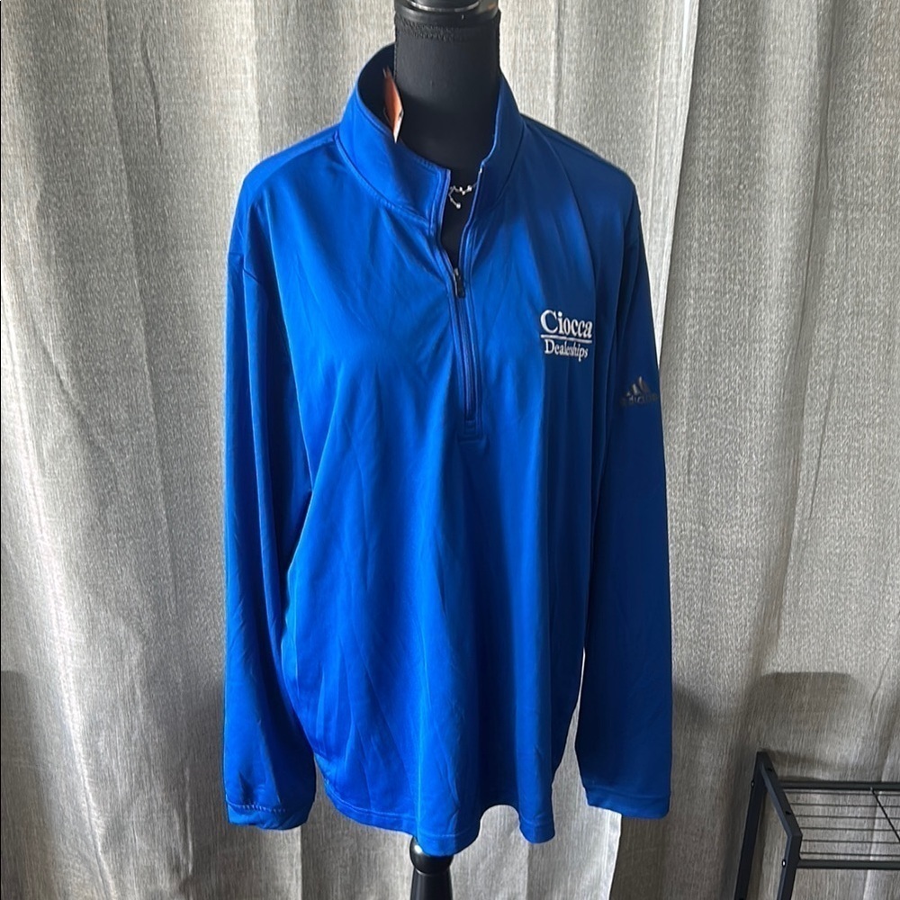 Adidas Royal Blue Half-Zip Pullover